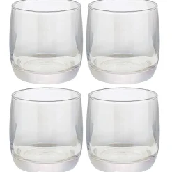 Gifi Gobelet en verre transparent irisé x4