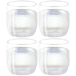 Gifi Gobelet en verre transparent irisé x4
