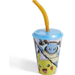 Gifi Gobelet enfant avec paille Pokémon Ø9xH16,3cm Best