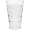 Gifi Gobelet haut verre transparent rayure horizontale blanche 30cl x3