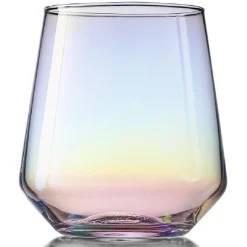 Gifi Gobelet iridescent en verre 49 cl x4