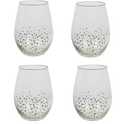 Gifi Gobelet ovales pois doré x4 Outlet