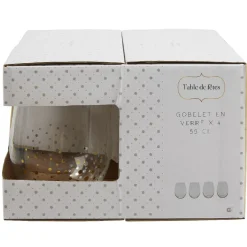 Gifi Gobelet ovales pois doré x4 Outlet