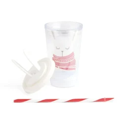 Gifi Gobelet paille Noël 470ml - 2 modèles