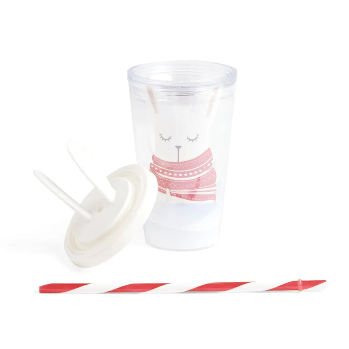 Gifi Gobelet paille Noël 470ml - 2 modèles