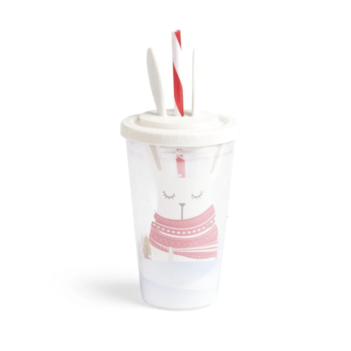 Gifi Gobelet paille Noël 470ml - 2 modèles