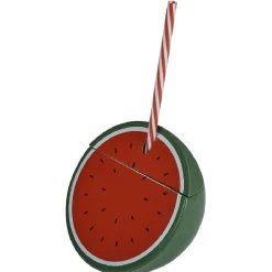 Gifi Gobelet plastique et paille en forme de pastèque