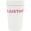 Gifi Gobelet plastique prénom #JUSTINE 33cl