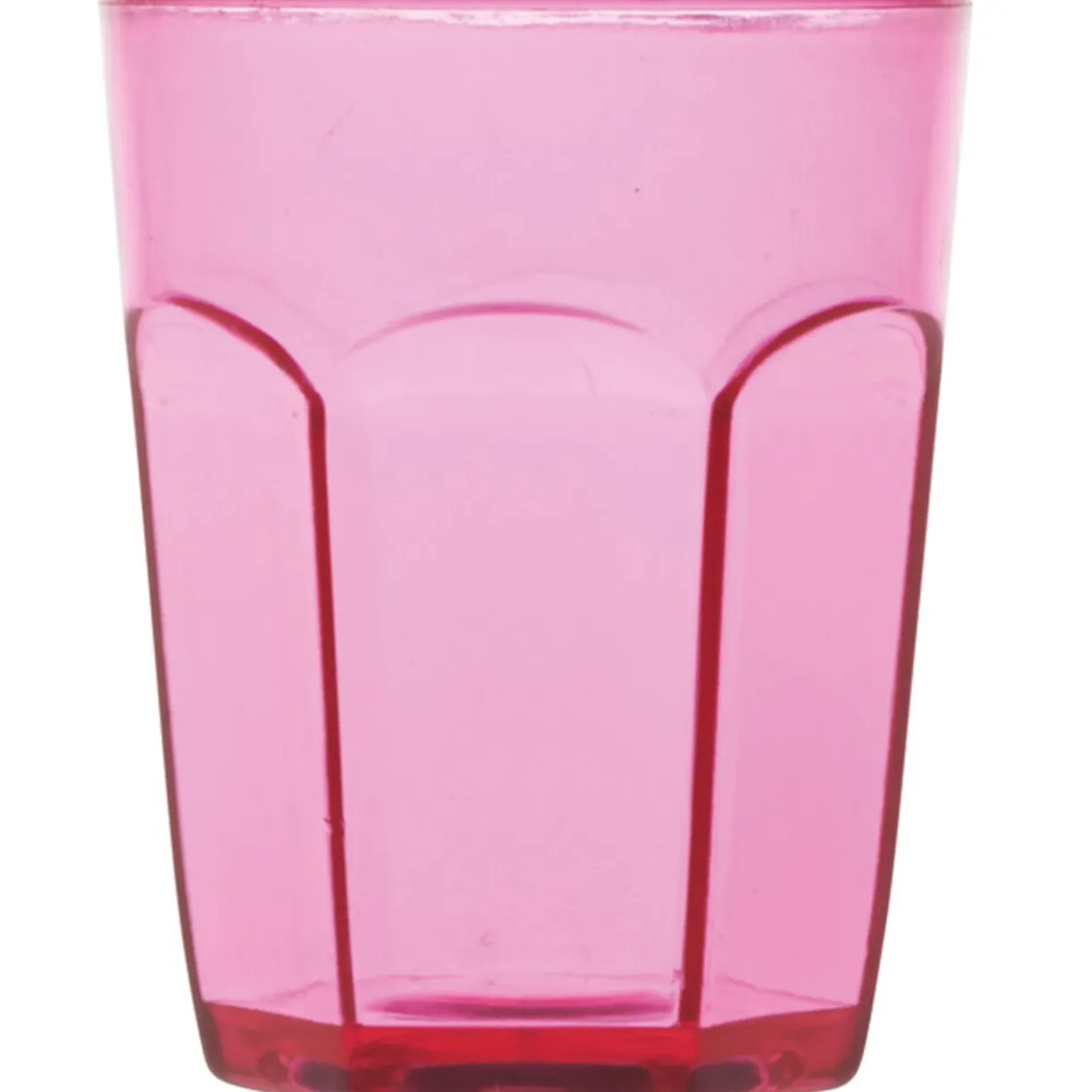 Gifi Gobelet plastique rigide rose transparent x6