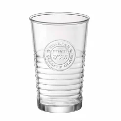 Gifi Gobelet strie embossée inscription Since 1825 transparent x3