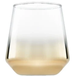 Gifi Gobelet transparent et doré en verre