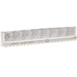 Gifi Gobelet verre motif embossé transparent 20 cl x8