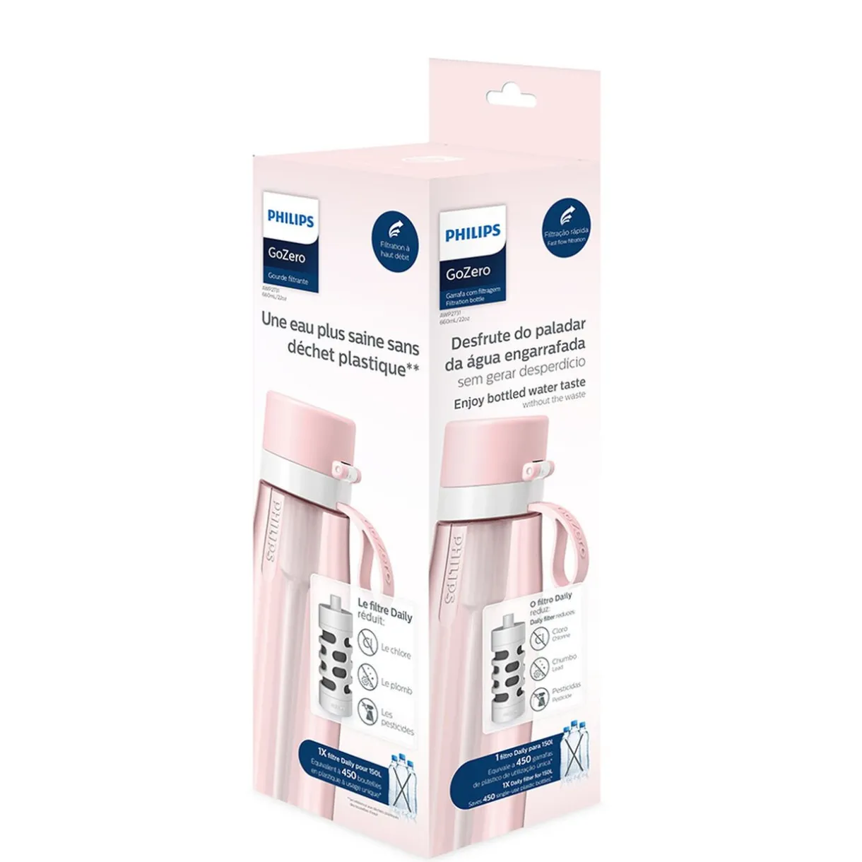 Gifi Gourde filtrante Philips Go Zero Daily Rose Online
