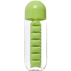 Gifi Gourde pilulier hebdomadaire transparente et verte
