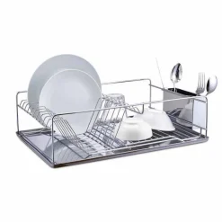 Gifi Égouttoir à vaisselle avec porte-couverts inox