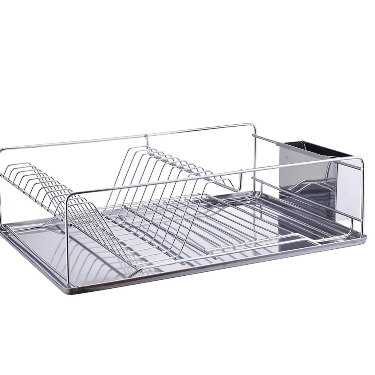 Gifi Égouttoir à vaisselle avec porte-couverts inox
