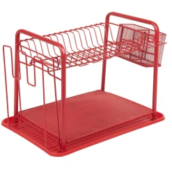 Gifi Égouttoir à vaisselle métallique rouge Outlet