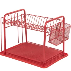 Gifi Égouttoir à vaisselle métallique rouge Outlet