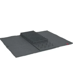 Gifi Égouttoir avec tapis pliable gris foncé 11 rangées 12 picots Discount