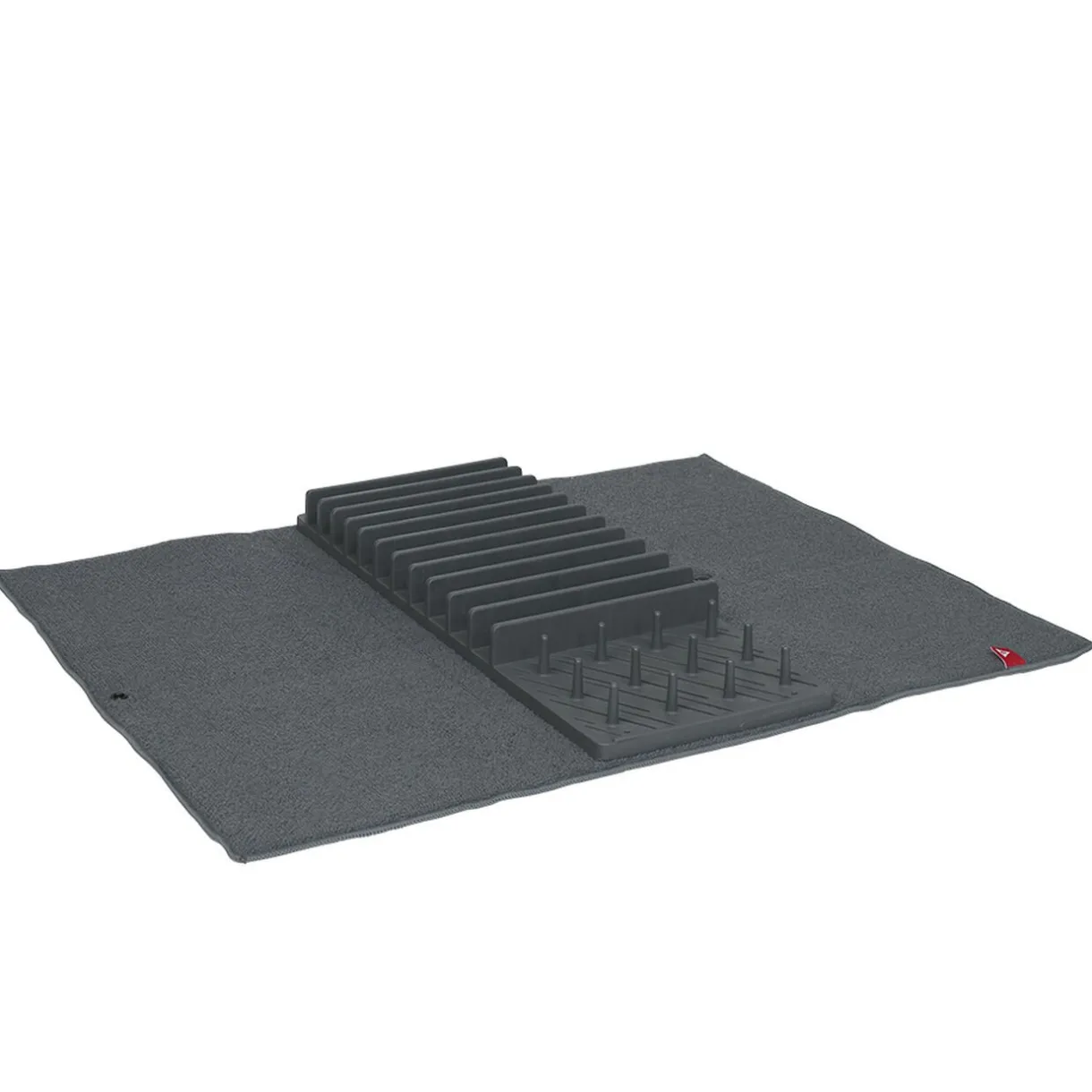 Gifi Égouttoir avec tapis pliable gris foncé 11 rangées 12 picots Discount