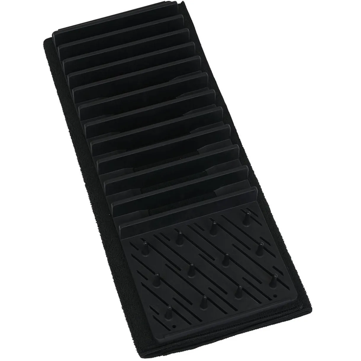 Gifi Égouttoir avec tapis pliable noir 11 rangées 12 picots Sale