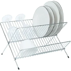 Gifi Égouttoir pliable en métal gris 36x31xH22cm Discount