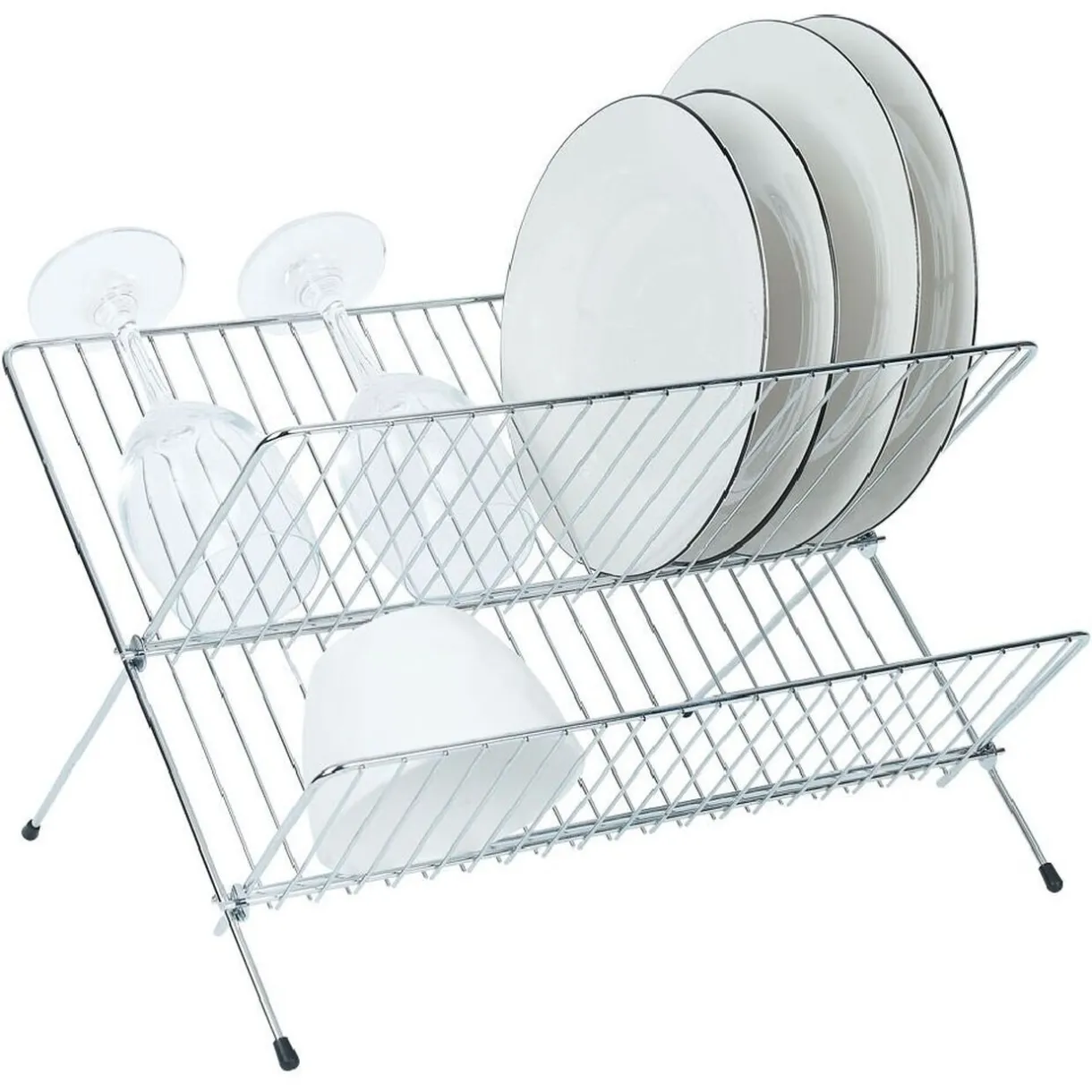 Gifi Égouttoir pliable en métal gris 36x31xH22cm Discount