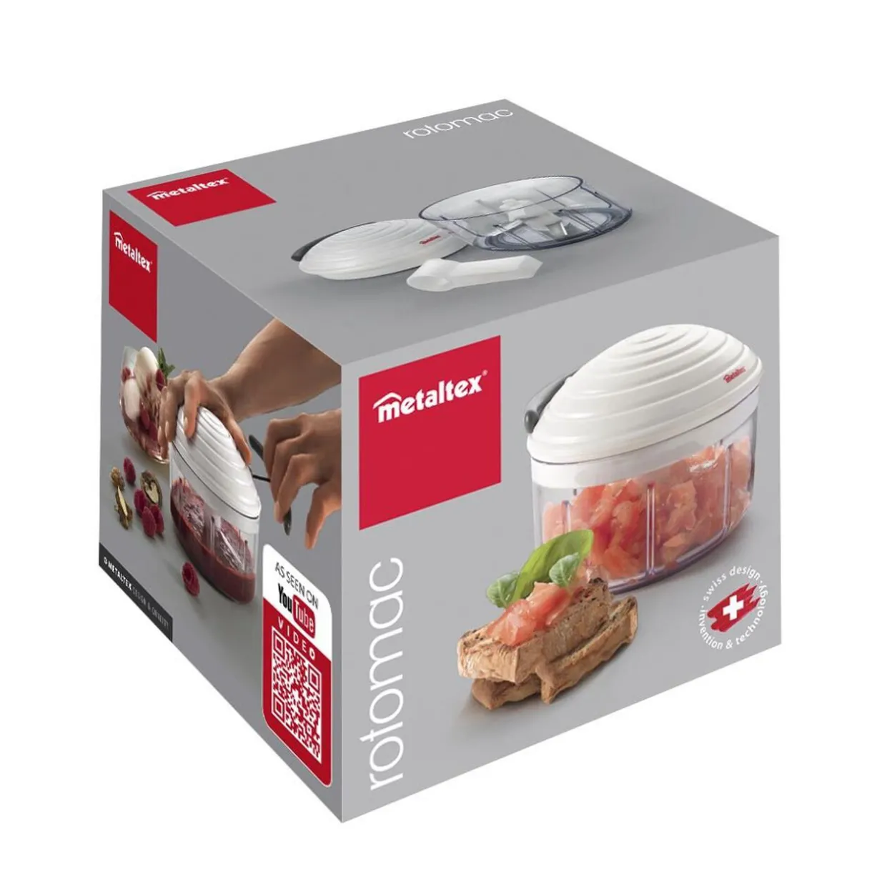 Gifi Hachoir manuel multiusage transparent couvercle blanc 500 ml Clearance