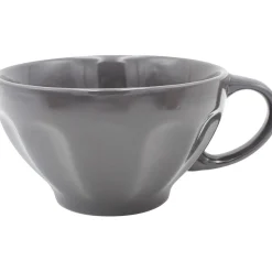 Gifi Jumbo en faïence côtelée 55 cl uni gris