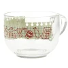 Gifi Jumbo en verre 70 cl transparent motif bloc note petit déjeuner
