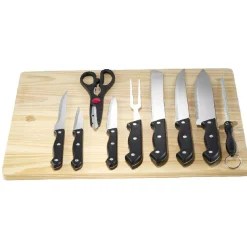 Gifi Kit de découpe avec planche en bois et 9 ustensiles Online