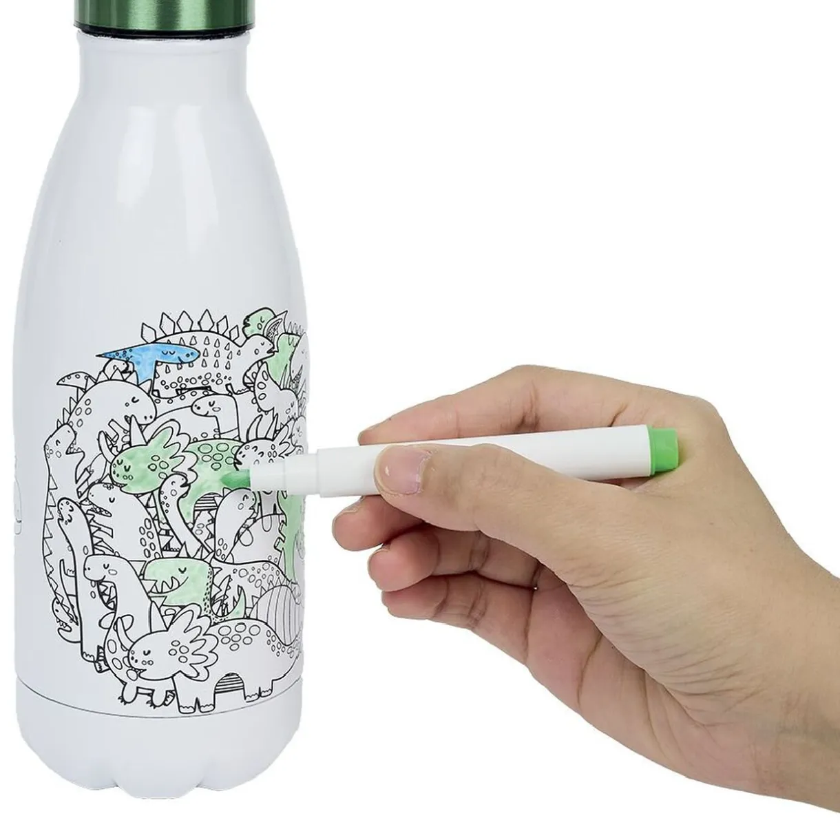 Gifi Kit gourde isotherme 350mL à colorier avec 6 marqueurs Best