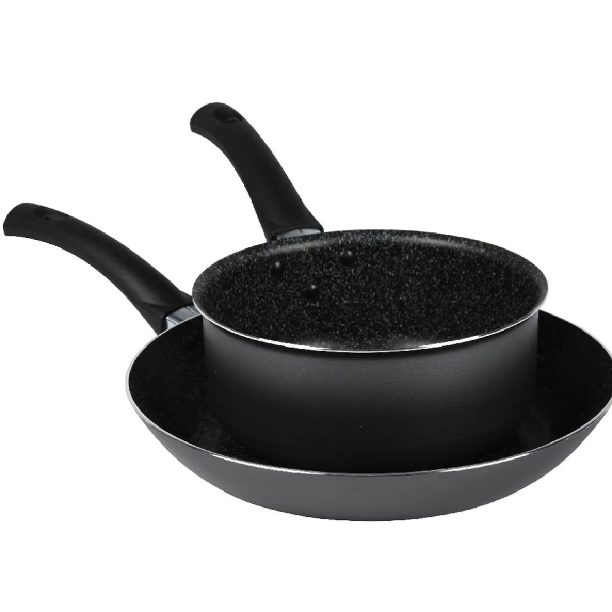 Gifi Lot 1 poêle + 1 casserole aluminium effet pierre Hot