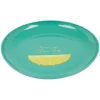 Gifi Lot de 4 assiettes à dessert bleu Ananas Summer smile