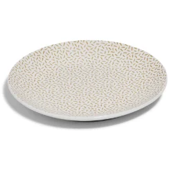 Gifi Lot de 4 assiettes à dessert rondes porcelaine Ø19 cm