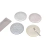 Gifi Lot de 4 assiettes à dessert porcelaine motif trait triangle multicolore Ø19cm