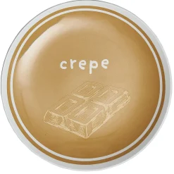Gifi Lot de 4 assiettes à dessert porcelaine design crêpes