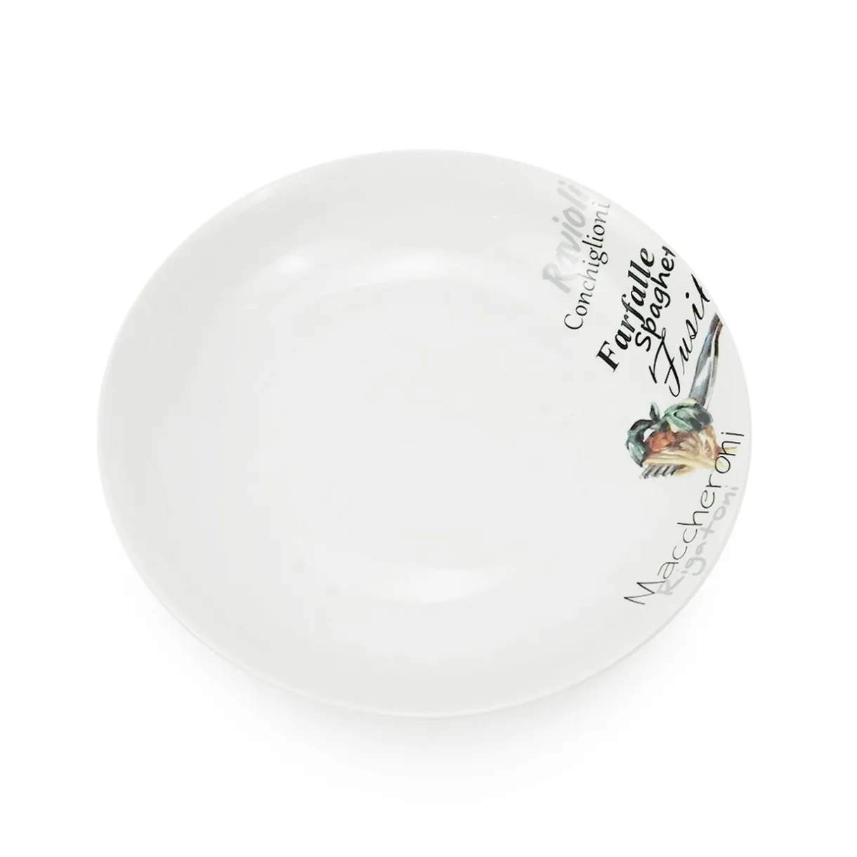 Gifi Lot de 4 assiettes à pâtes en porcelaine