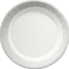 Gifi Lot de 10 assiettes en carton Ø23 cm bord gris