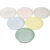 Gifi Lot de 6 assiettes en plastique réutilisable