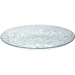 Gifi Lot de 4 assiettes plates rondes en plastique effet martelé