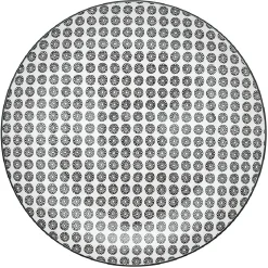 Gifi Lot de 4 assiettes plates motif géométrique en céramique
