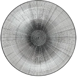 Gifi Lot de 4 assiettes plates motif géométrique en céramique