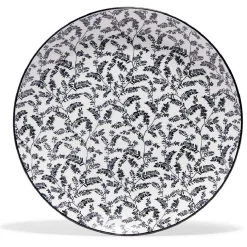 Gifi Lot de 4 assiettes plates rondes porcelaine Ø24 cm