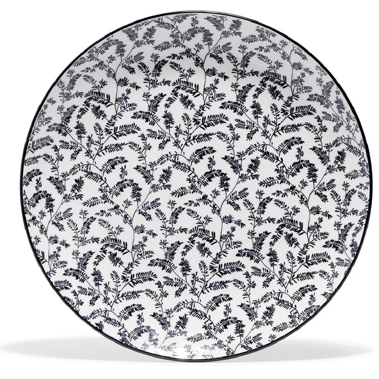 Gifi Lot de 4 assiettes plates rondes porcelaine Ø24 cm