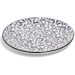 Gifi Lot de 4 assiettes plates rondes porcelaine Ø24 cm