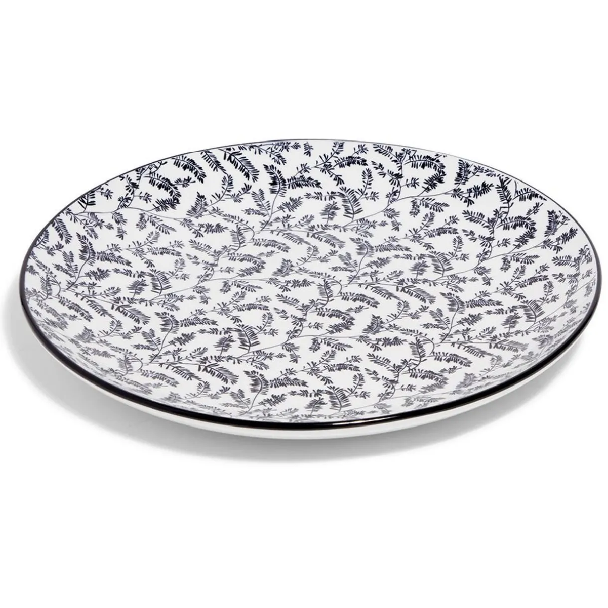 Gifi Lot de 4 assiettes plates rondes porcelaine Ø24 cm
