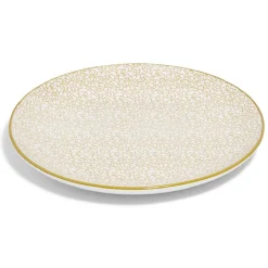 Gifi Lot de 4 assiettes plates rondes porcelaine Ø24 cm