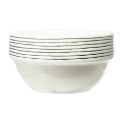 Gifi Lot de 4 bols en faïence colorés avec support Ø14xH8cm