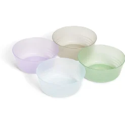 Gifi Lot de 4 bols pour enfant en plastique coloré Ø12xH.4,5cm